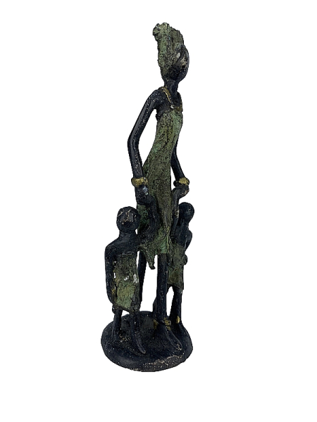 Bronze-Skulptur "Frau mit Kindern" by Issouf